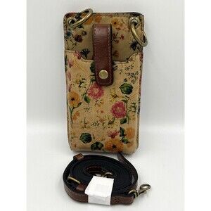 Patricia Nash Farleigh Phone Crossbody Wallet Leather Prairie Rose NWOT